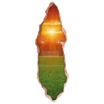 Vinilos para puertas 3d campo de fútbol